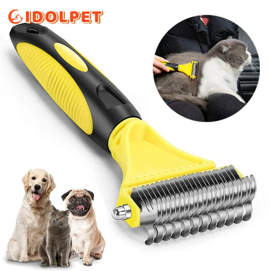 🐾 Pet Grooming Brush – Stal Nierdzewna