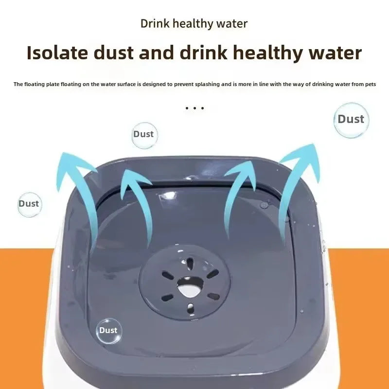 1pc Anti-splash Water Bowl For Dogs 1L Large Capacity Drinker Drinking Bowls Dog Waterer For Puppy Cat Pet Accessories