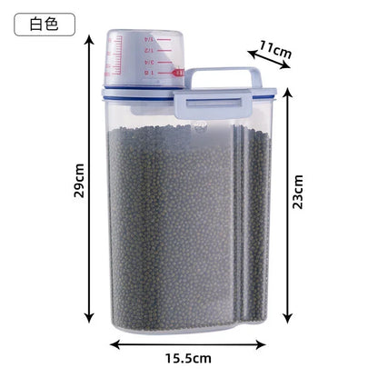 Cat Dog Food Storage Container Sealed Moisture-proof Plastic Tank Pet Food Container with Lids Sealing Box Kitchen Grain Boxes
