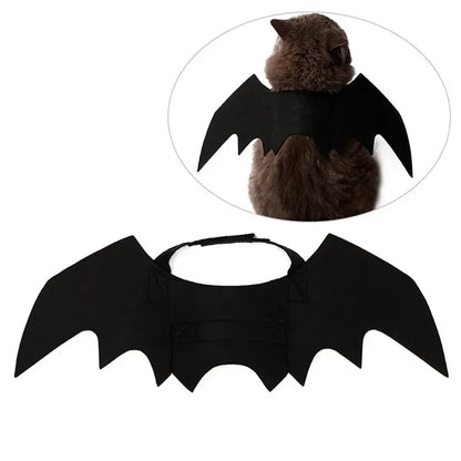 🦇 Halloweenowy Kostium dla Kota – Skrzydła Nietoperza