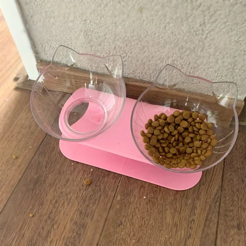 🐾 Stojak z miskami antypoślizgowymi dla psa i kota