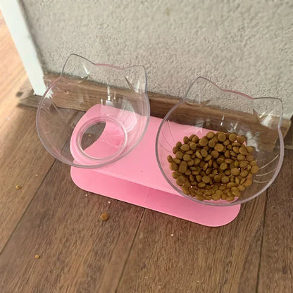 🐾 Stojak z miskami antypoślizgowymi dla psa i kota
