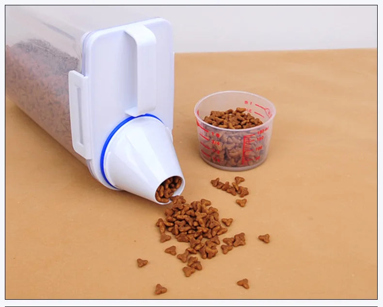 Cat Dog Food Storage Container Sealed Moisture-proof Plastic Tank Pet Food Container with Lids Sealing Box Kitchen Grain Boxes