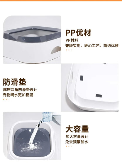 1pc Anti-splash Water Bowl For Dogs 1L Large Capacity Drinker Drinking Bowls Dog Waterer For Puppy Cat Pet Accessories