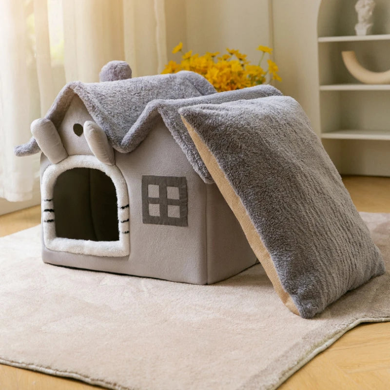 Pluszowe legowisko z coral fleece dla psa i kota 🐶🐱