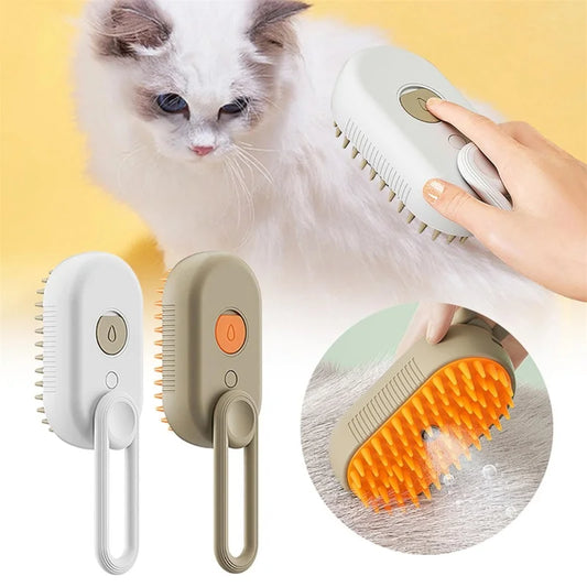 3w1 Elektryczna Szczotka dla Kota z Funkcją Pary 🐱✨