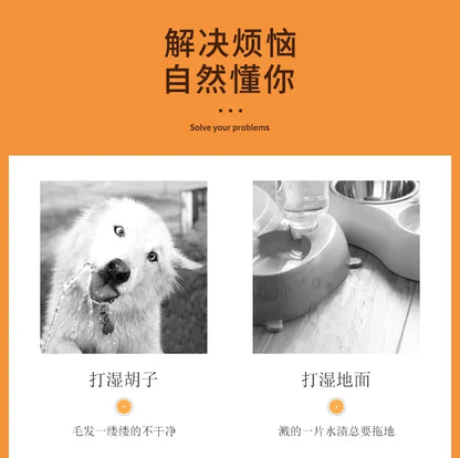 1pc Anti-splash Water Bowl For Dogs 1L Large Capacity Drinker Drinking Bowls Dog Waterer For Puppy Cat Pet Accessories