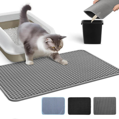 🐱 Mata Pod Kuwetę dla Kota – Dwuwarstwowa, Wodoodporna i Antypoślizgowa