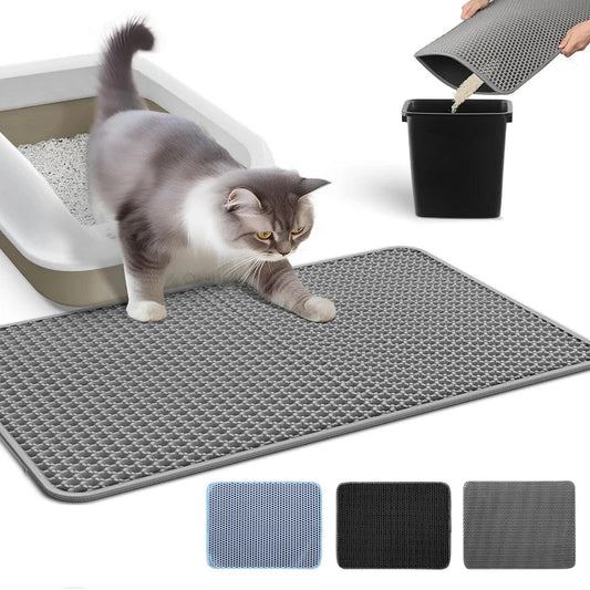 🐱 Mata Pod Kuwetę dla Kota – Dwuwarstwowa, Wodoodporna i Antypoślizgowa