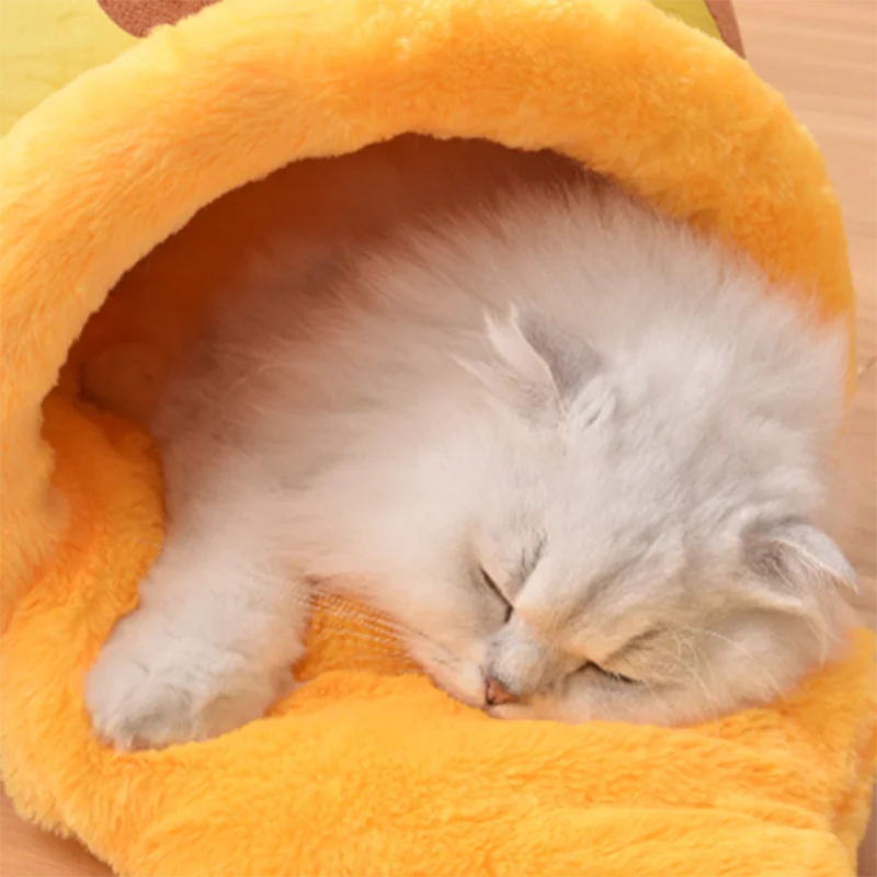 Miękkie legowisko dla kota z pluszu 💤🐱