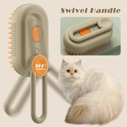 3w1 Elektryczna Szczotka dla Kota z Funkcją Pary 🐱✨