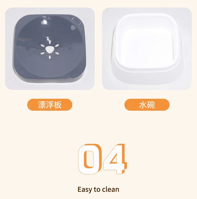 1pc Anti-splash Water Bowl For Dogs 1L Large Capacity Drinker Drinking Bowls Dog Waterer For Puppy Cat Pet Accessories