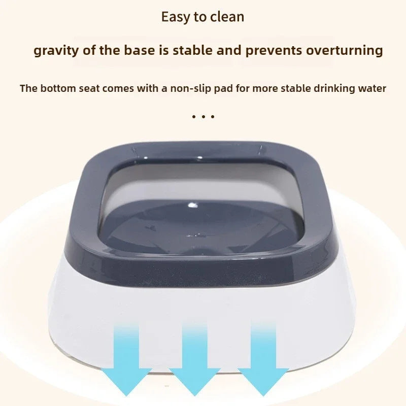 1pc Anti-splash Water Bowl For Dogs 1L Large Capacity Drinker Drinking Bowls Dog Waterer For Puppy Cat Pet Accessories