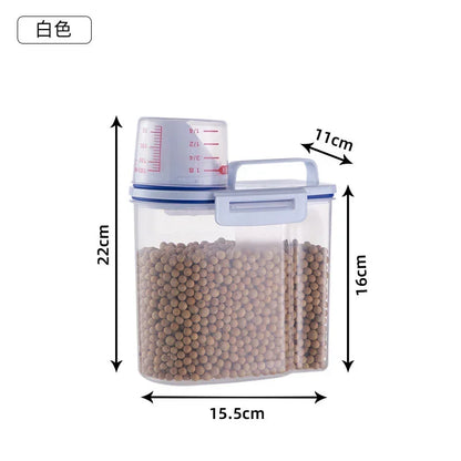 Cat Dog Food Storage Container Sealed Moisture-proof Plastic Tank Pet Food Container with Lids Sealing Box Kitchen Grain Boxes