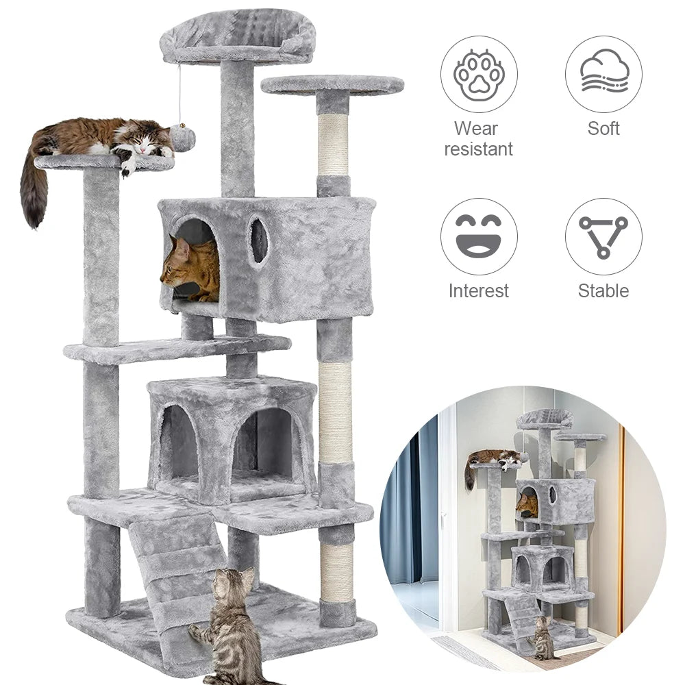 Drapak i domek dla kota 4-poziomowy 🐾🐱