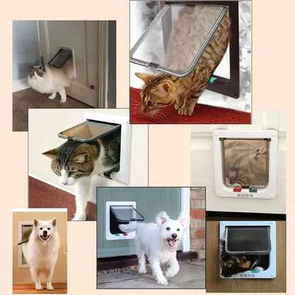 🐾 Drzwi dla psa i kota z 4-stopniowym zamkiem