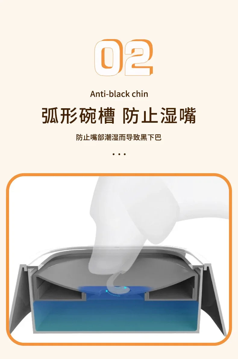 1pc Anti-splash Water Bowl For Dogs 1L Large Capacity Drinker Drinking Bowls Dog Waterer For Puppy Cat Pet Accessories