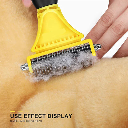 🐾 Pet Grooming Brush – Stal Nierdzewna