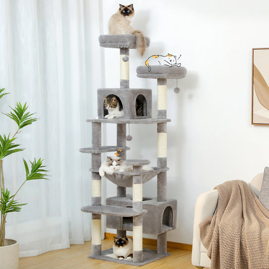 Drapak dla kota – wielopoziomowe drzewko z drewna 🐾😻