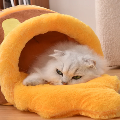 Miękkie legowisko dla kota z pluszu 💤🐱