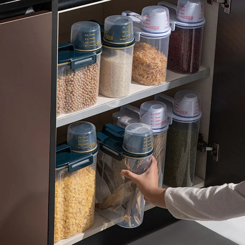 Cat Dog Food Storage Container Sealed Moisture-proof Plastic Tank Pet Food Container with Lids Sealing Box Kitchen Grain Boxes
