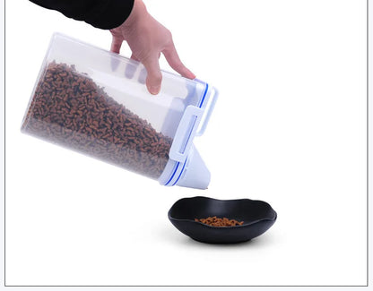 Cat Dog Food Storage Container Sealed Moisture-proof Plastic Tank Pet Food Container with Lids Sealing Box Kitchen Grain Boxes